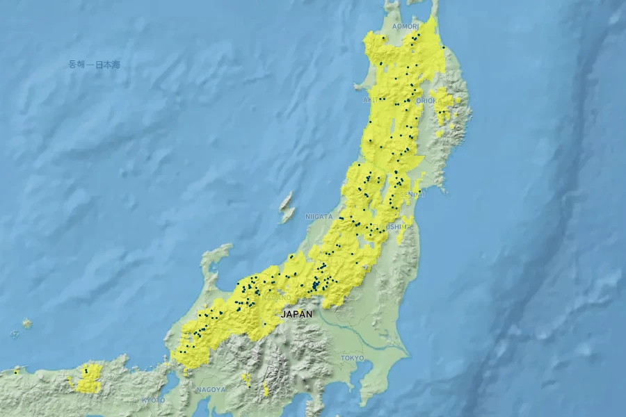 Struthiopteris castanea Native Range