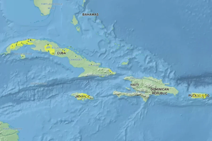 Talipariti elatum Native Range