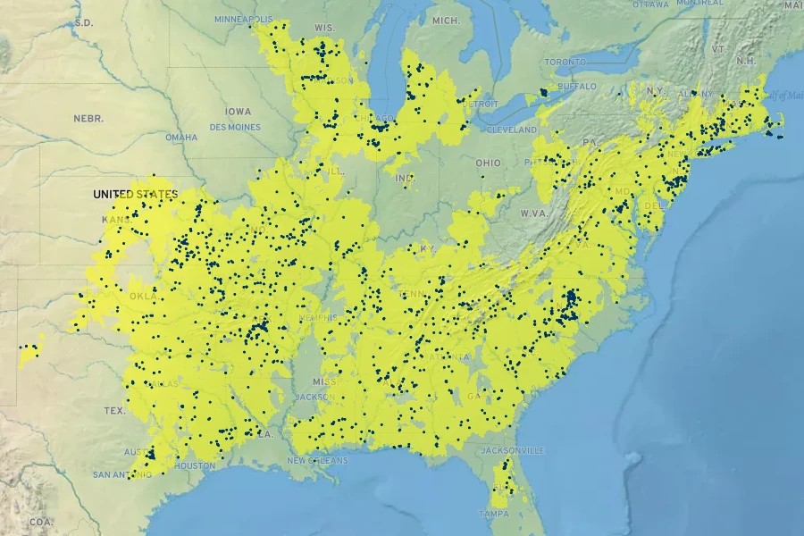 Tephrosia virginiana Native Range