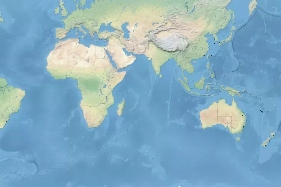 Tetragonia tetragonioides Native Range