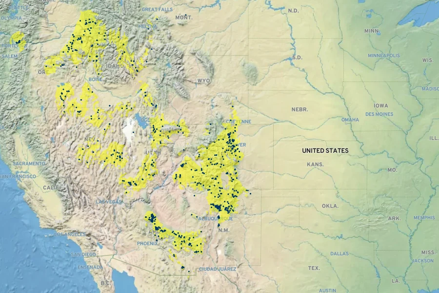 Thermopsis montana Native Range