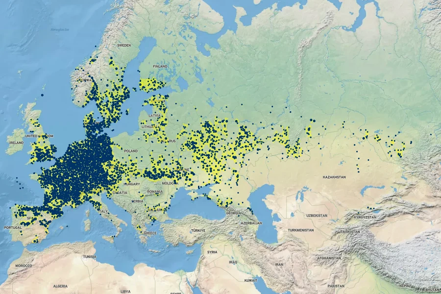 Thymus pulegioides Native Range