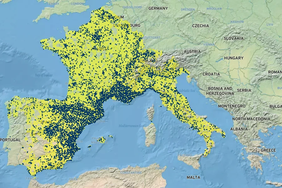 Thymus vulgaris Native Range