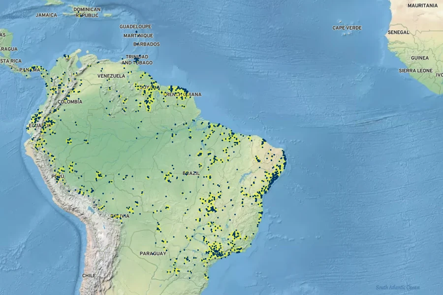 Tilesia baccata Native Range