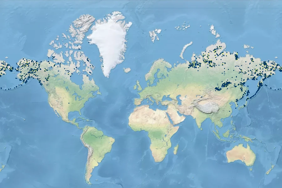 Tofieldia coccinea Native Range