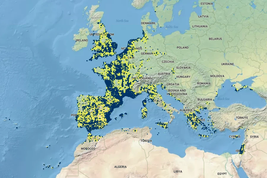 Torilis nodosa Native Range