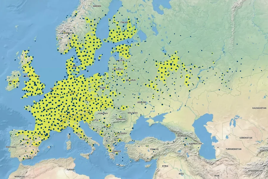 Tragopogon pratensis Native Range