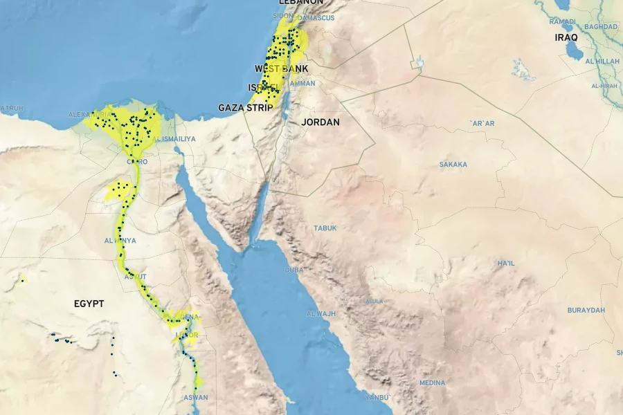 Trifolium alexandrinum Native Range