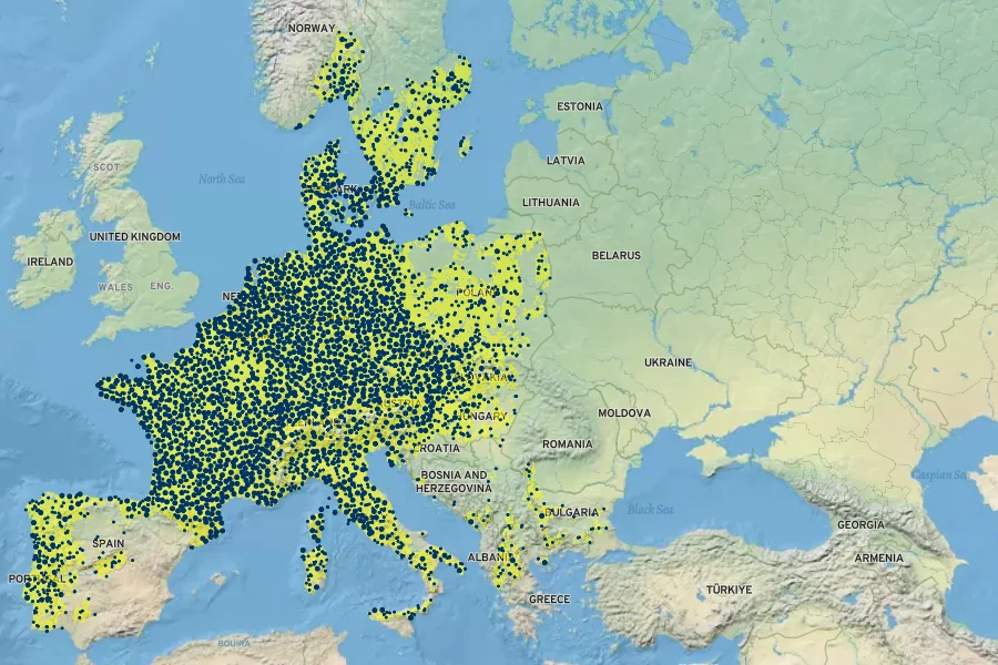 Trifolium incarnatum Native Range