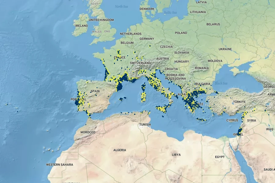 Trifolium nigrescens Native Range
