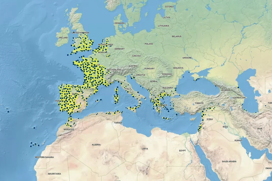 Trifolium subterraneum Native Range