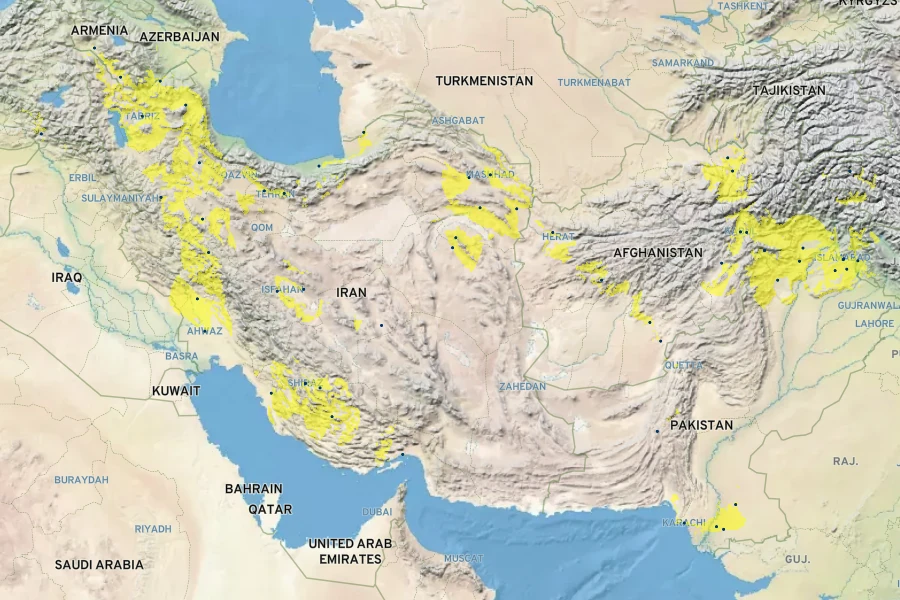 Trigonella foenum-graecum Native Range