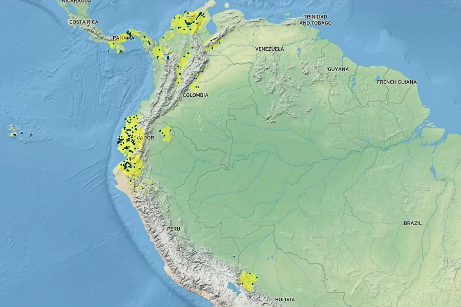 Triplaris cumingiana Native Range