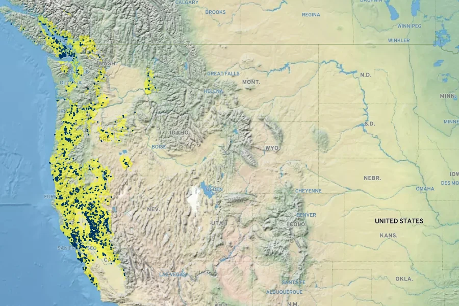 Triteleia hyacinthina Native Range