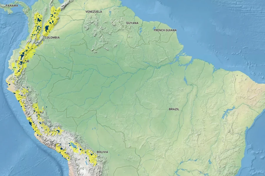 Tropaeolum majus Native Range