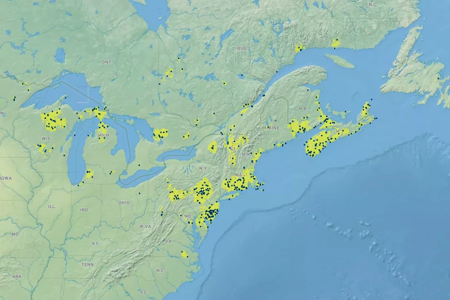 Utricularia geminiscapa Native Range