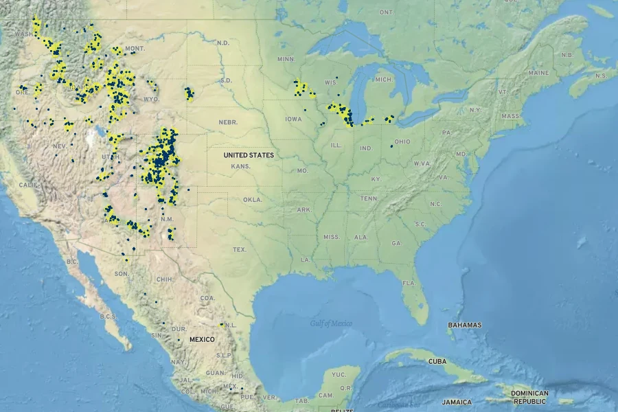 Valeriana edulis Native Range