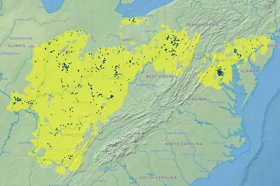 Valeriana pauciflora Native Range