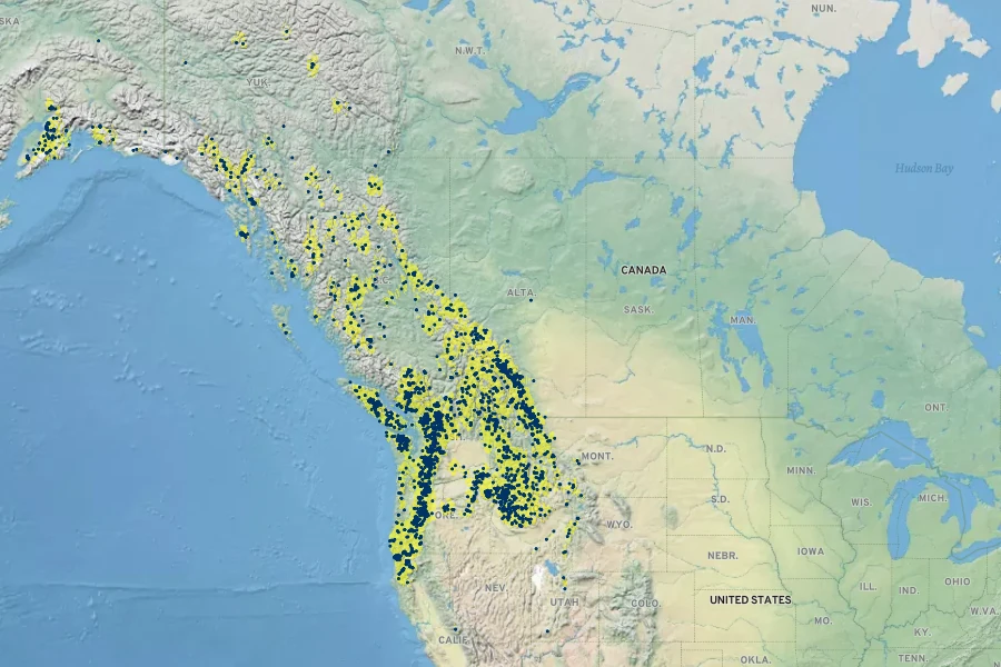 Valeriana sitchensis Native Range