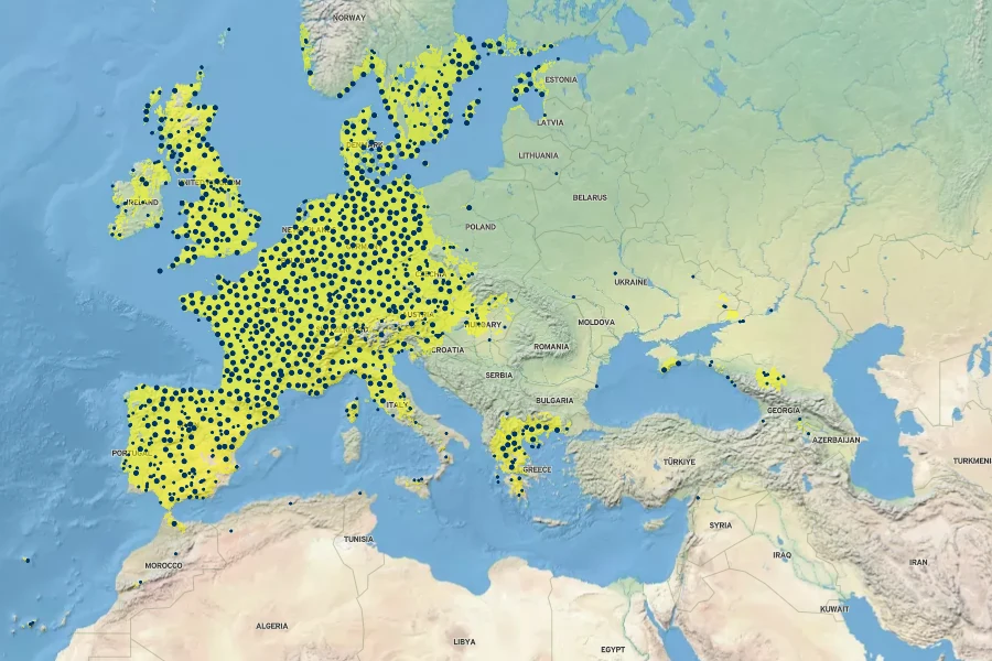 Valerianella locusta Native Range