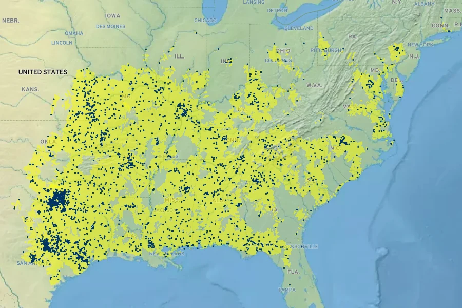 Valerianella radiata Native Range