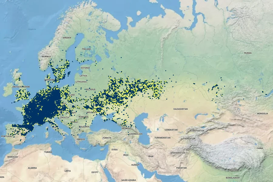 Verbascum lychnitis Native Range