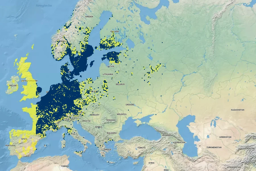 Veronica agrestis Native Range