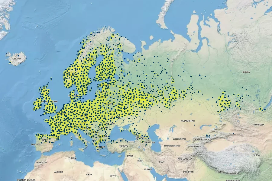 Veronica chamaedrys Native Range