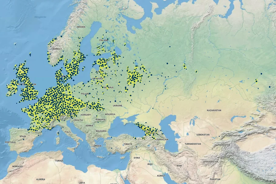 Veronica filiformis Native Range