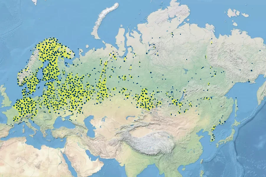 Veronica longifolia Native Range