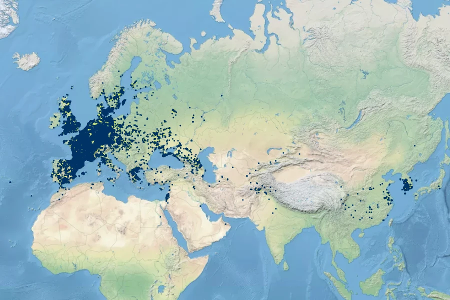 Veronica polita Native Range