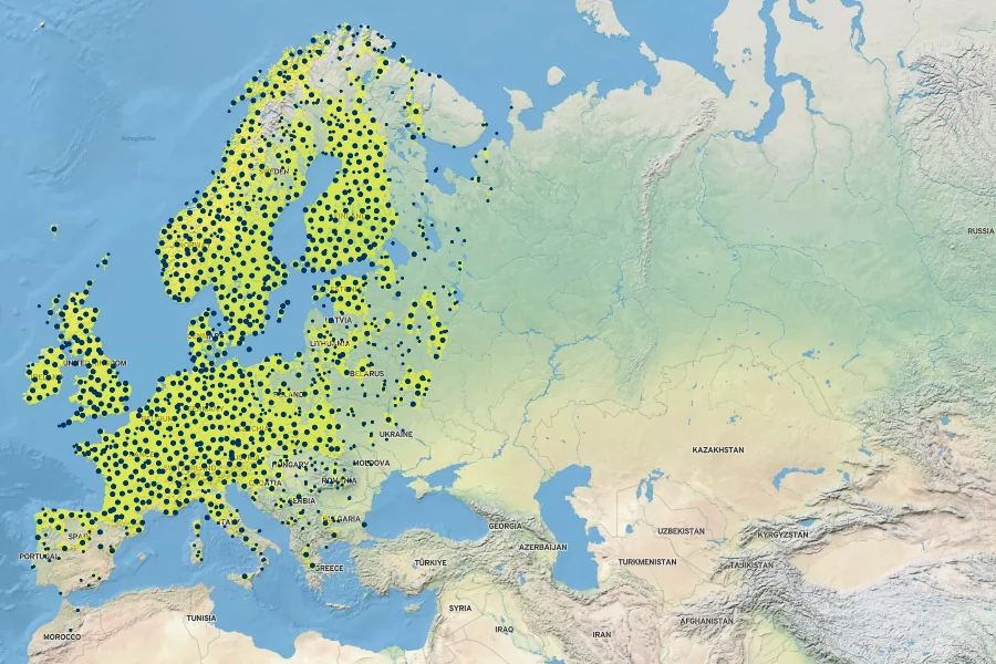 Veronica serpyllifolia Native Range