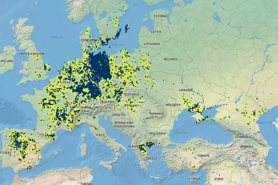 Veronica triphyllos Native Range