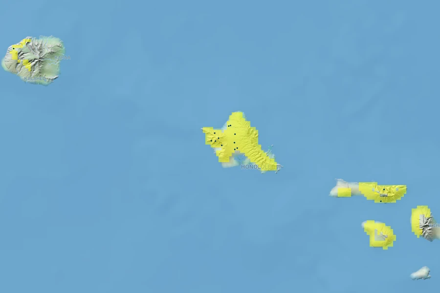 Viola chamissoniana Native Range