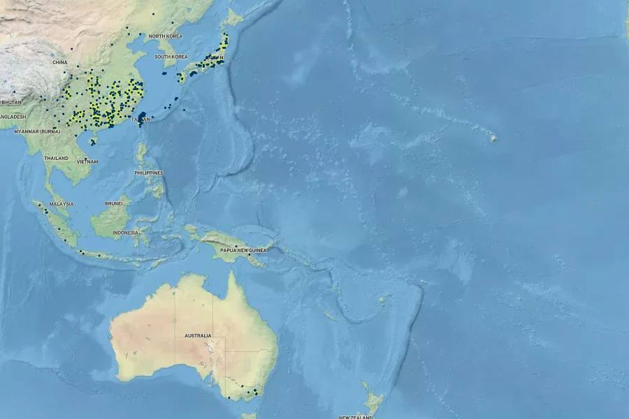 Viola inconspicua Native Range