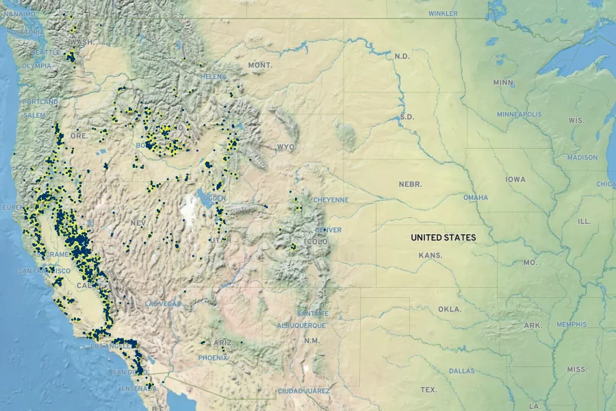 Viola purpurea Native Range
