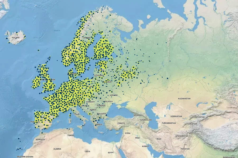 Viola riviniana Native Range