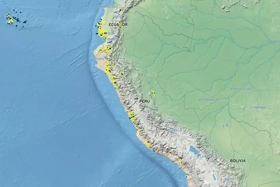 Waltheria ovata Native Range