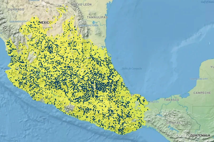 Zea mays Native Range