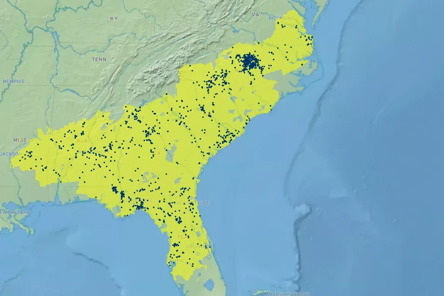 Zephyranthes atamasco Native Range