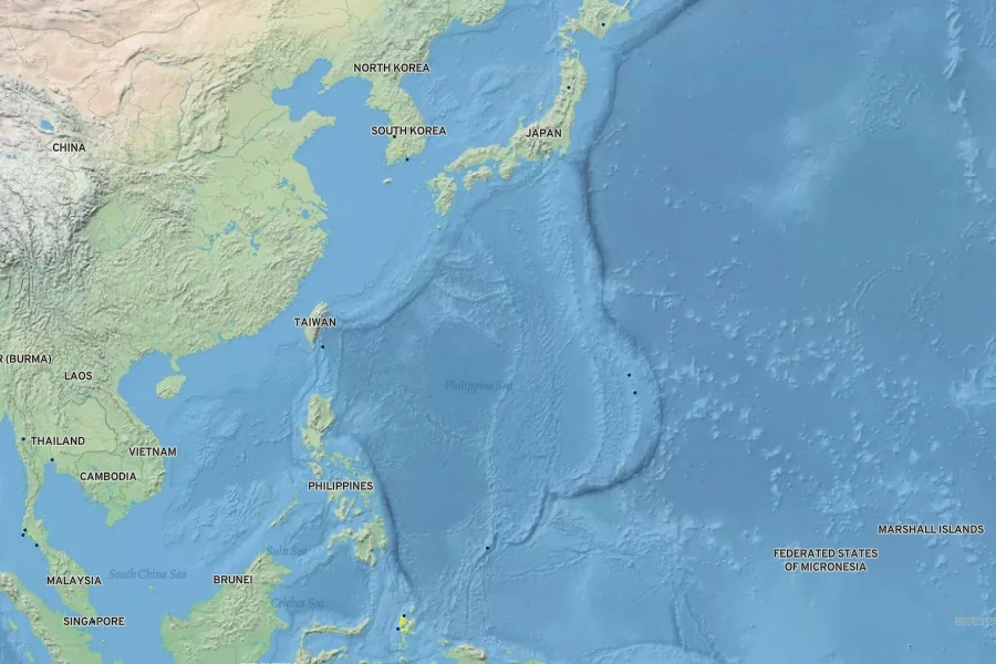 Zoysia pungens Native Range